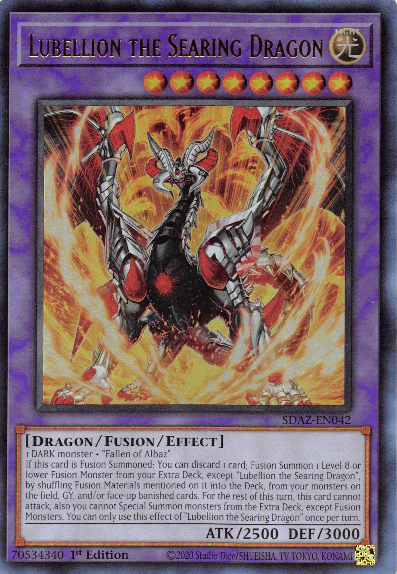 Lubellion the Searing Dragon [SDAZ-EN042] Ultra Rare | Amazing Games TCG