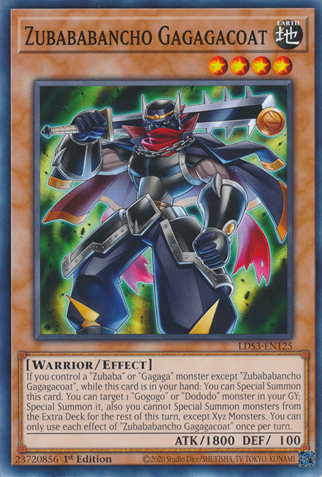 Zubababancho Gagagacoat [LDS3-EN125] Common | Amazing Games TCG