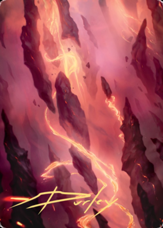 Mountain 1 Art Card (Gold-Stamped Signature) [Zendikar Rising Art Series] | Amazing Games TCG