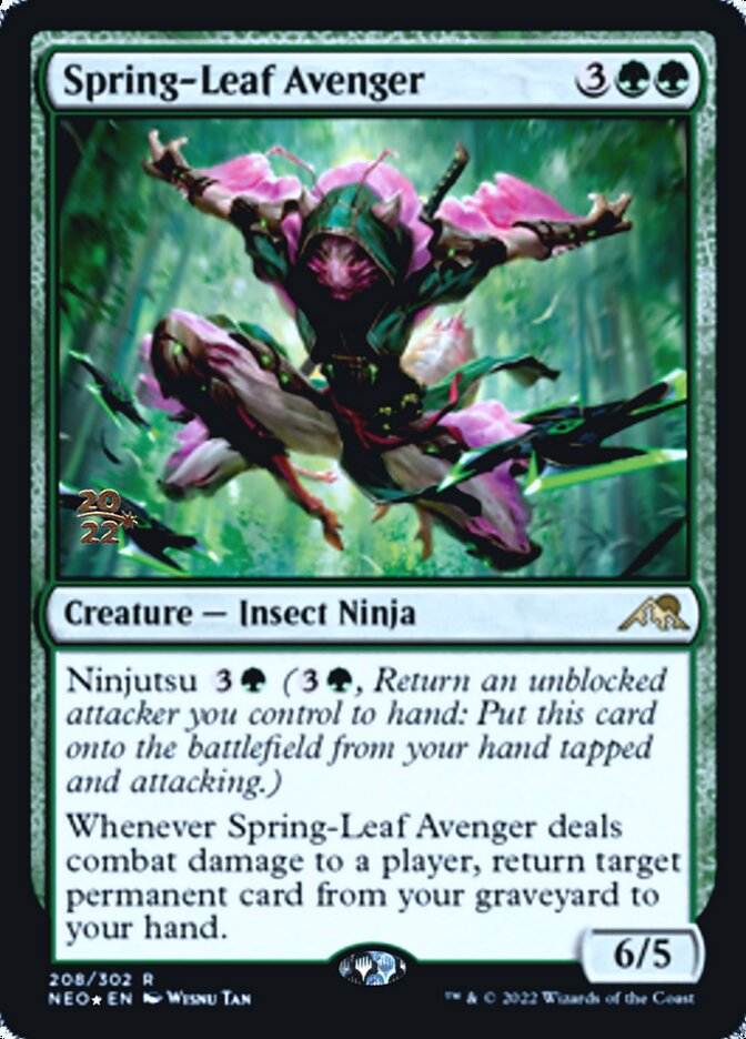 Spring-Leaf Avenger [Kamigawa: Neon Dynasty Prerelease Promos] | Amazing Games TCG