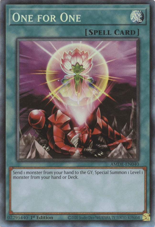 One for One [AMDE-EN040] Collector's Rare | Amazing Games TCG