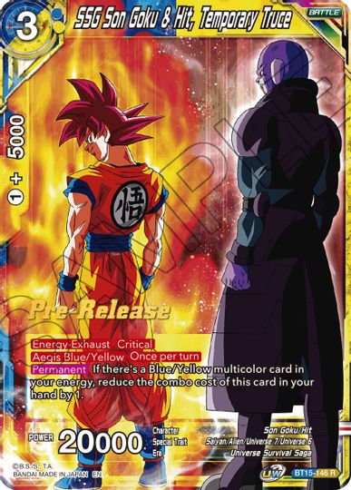 SSG Son Goku & Hit, Temporary Truce (BT15-146) [Saiyan Showdown Prerelease Promos] | Amazing Games TCG