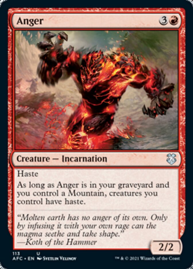 Anger [Dungeons & Dragons: Adventures in the Forgotten Realms Commander] | Amazing Games TCG