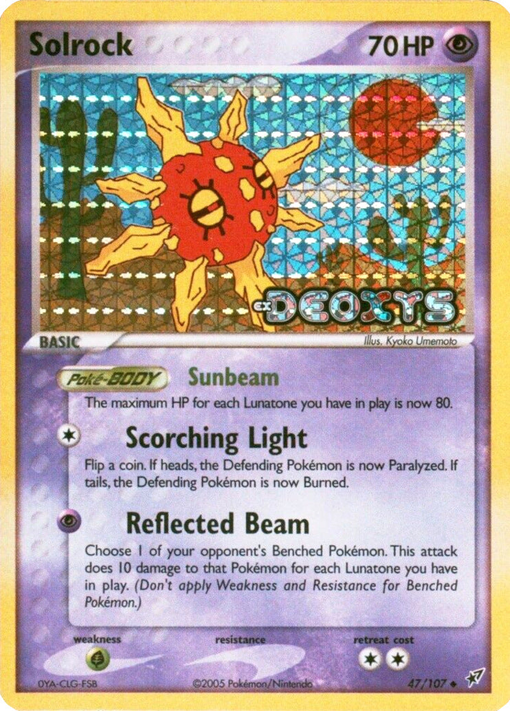 Solrock (47/107) (Stamped) [EX: Deoxys] | Amazing Games TCG