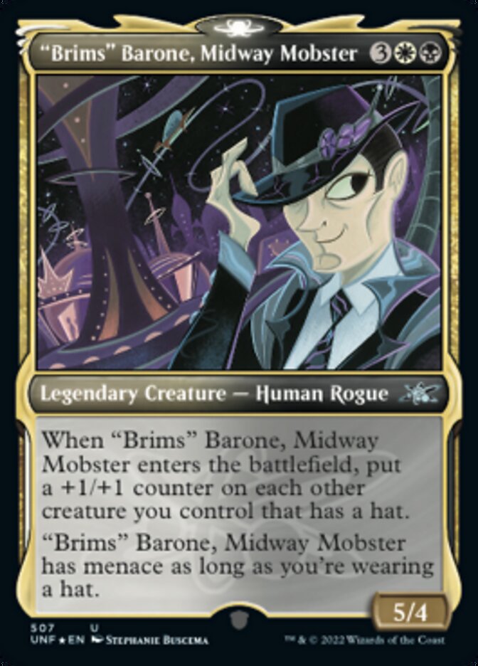 "Brims" Barone, Midway Mobster (Showcase) (Galaxy Foil) [Unfinity] | Amazing Games TCG