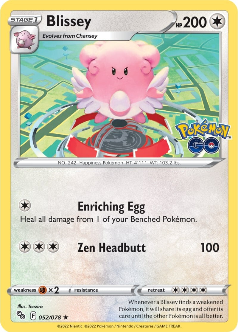 Blissey (052/078) [Pokémon GO] | Amazing Games TCG