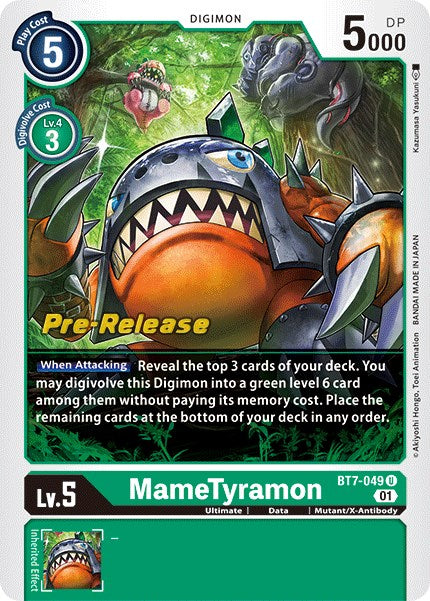 MameTyramon [BT7-049] [Next Adventure Pre-Release Cards] | Amazing Games TCG