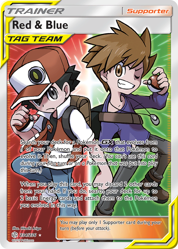 Red & Blue (234/236) [Sun & Moon: Cosmic Eclipse] | Amazing Games TCG