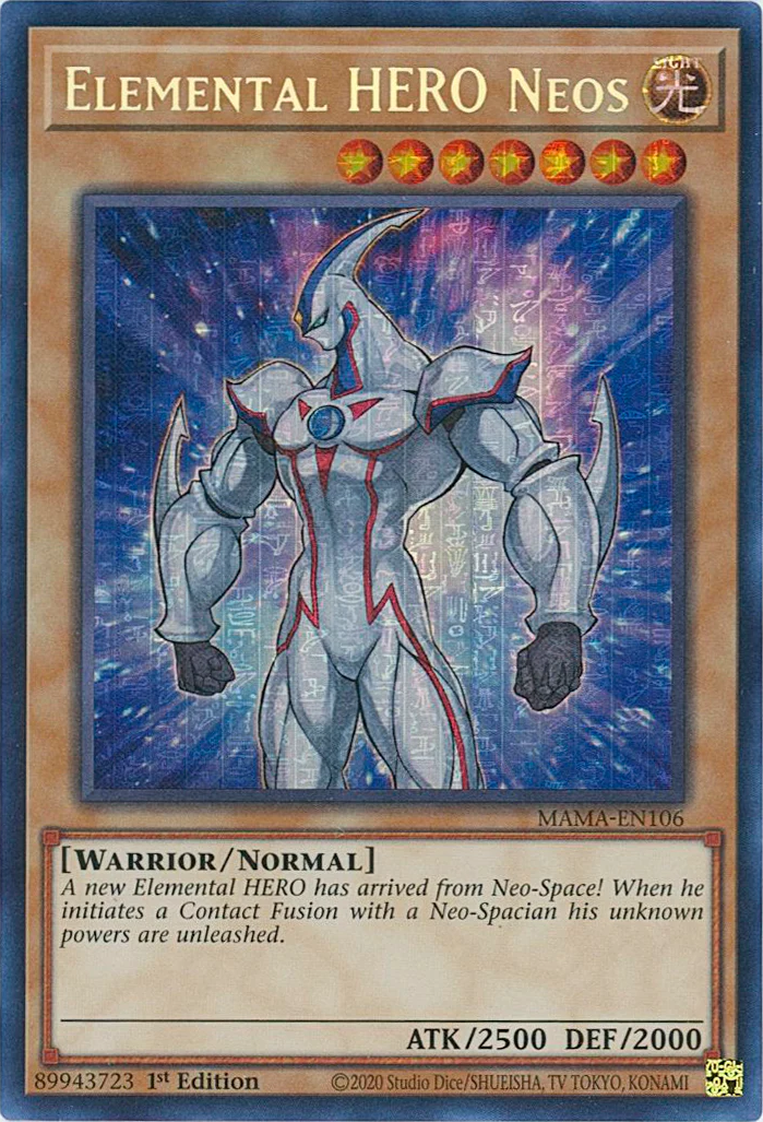 Elemental HERO Neos [MAMA-EN106] Ultra Pharaoh's Rare | Amazing Games TCG