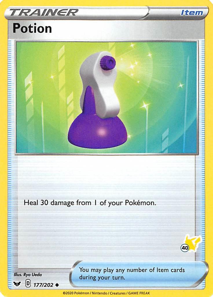 Potion (177/202) (Pikachu Stamp #40) [Battle Academy 2022] | Amazing Games TCG