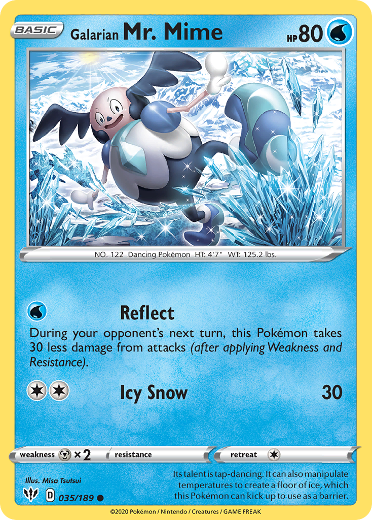 Galarian Mr. Mime (035/189) [Sword & Shield: Darkness Ablaze] | Amazing Games TCG