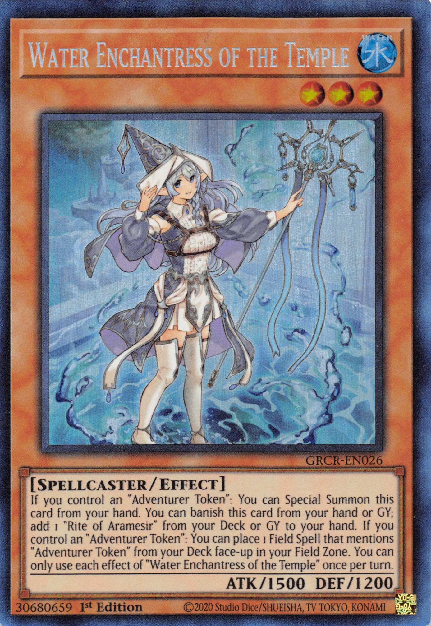 Water Enchantress of the Temple [GRCR-EN026] Collector's Rare | Amazing Games TCG