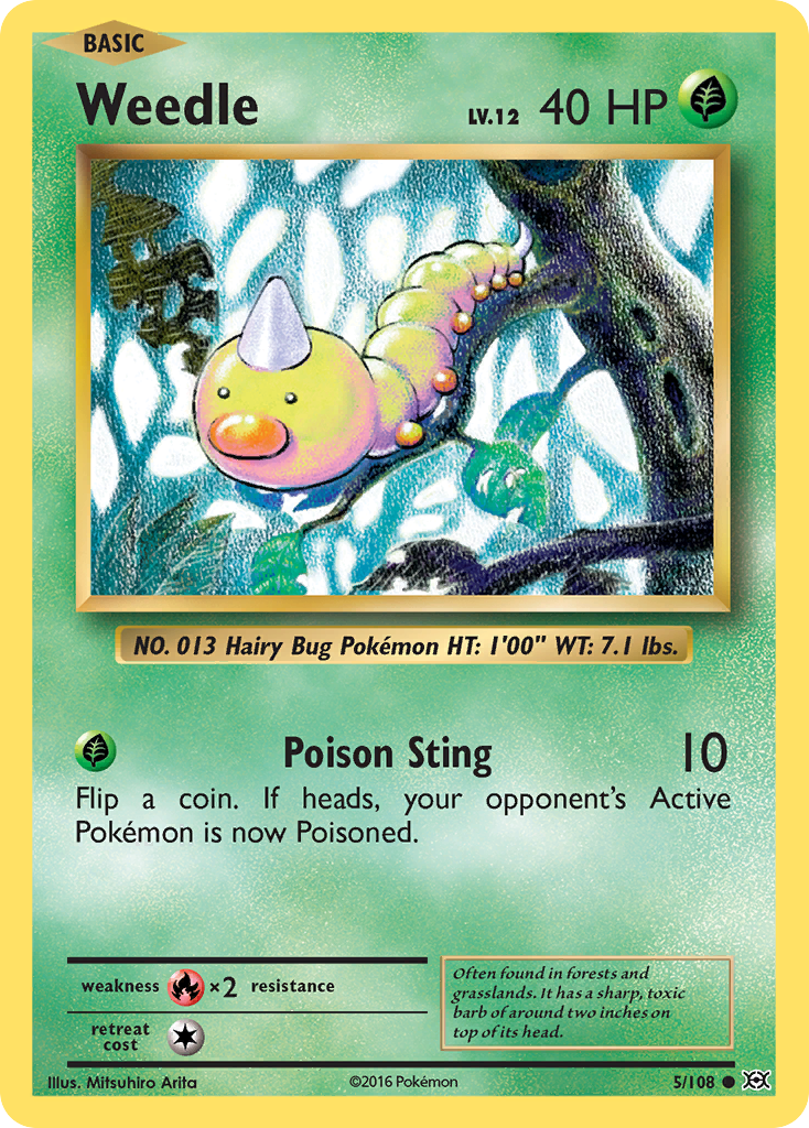 Weedle (5/108) [XY: Evolutions] | Amazing Games TCG