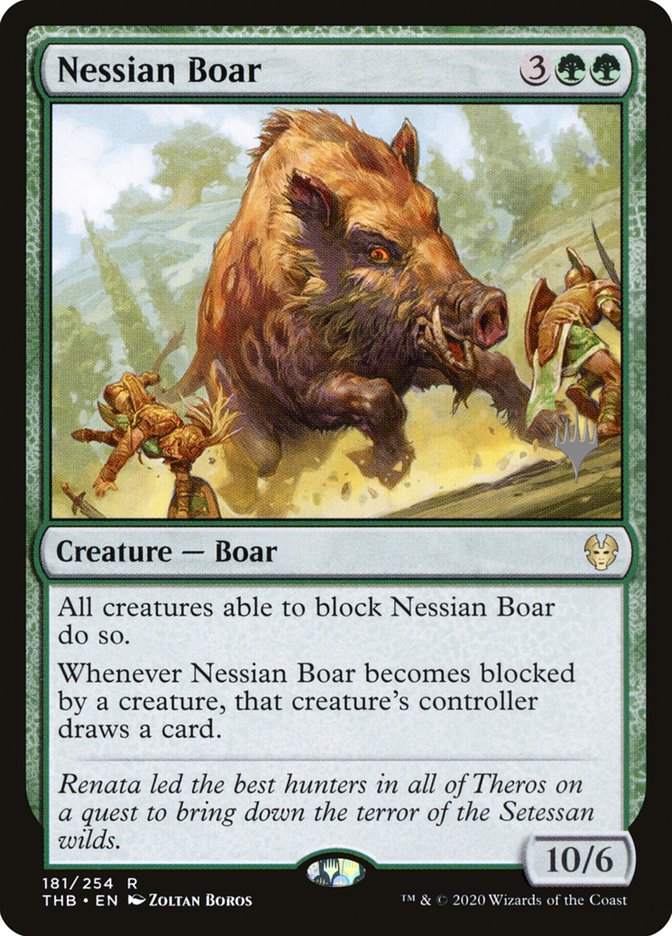 Nessian Boar (Promo Pack) [Theros Beyond Death Promos] | Amazing Games TCG