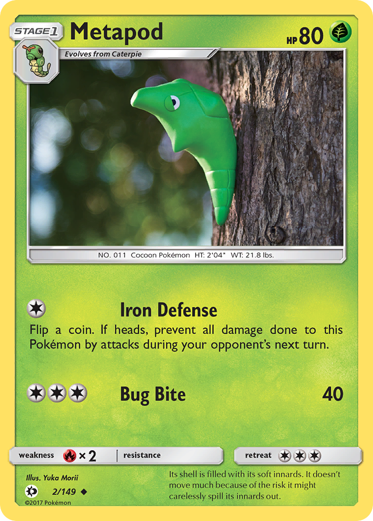 Metapod (2/149) [Sun & Moon: Base Set] | Amazing Games TCG