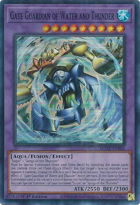 Gate Guardian of Water and Thunder [MAZE-EN006] Super Rare | Amazing Games TCG