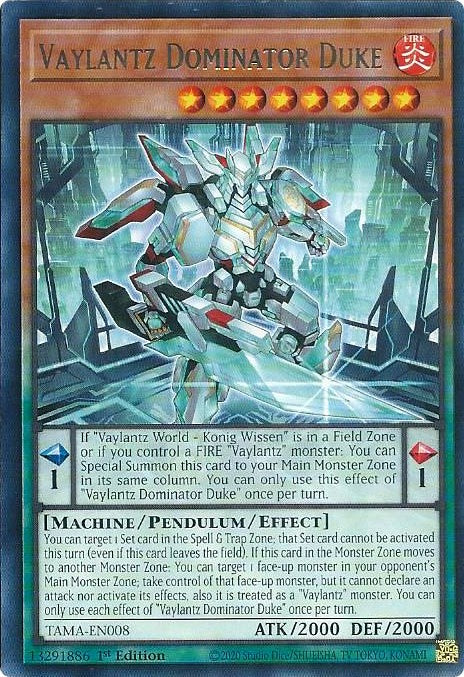 Vaylantz Dominator Duke [TAMA-EN008] Rare | Amazing Games TCG