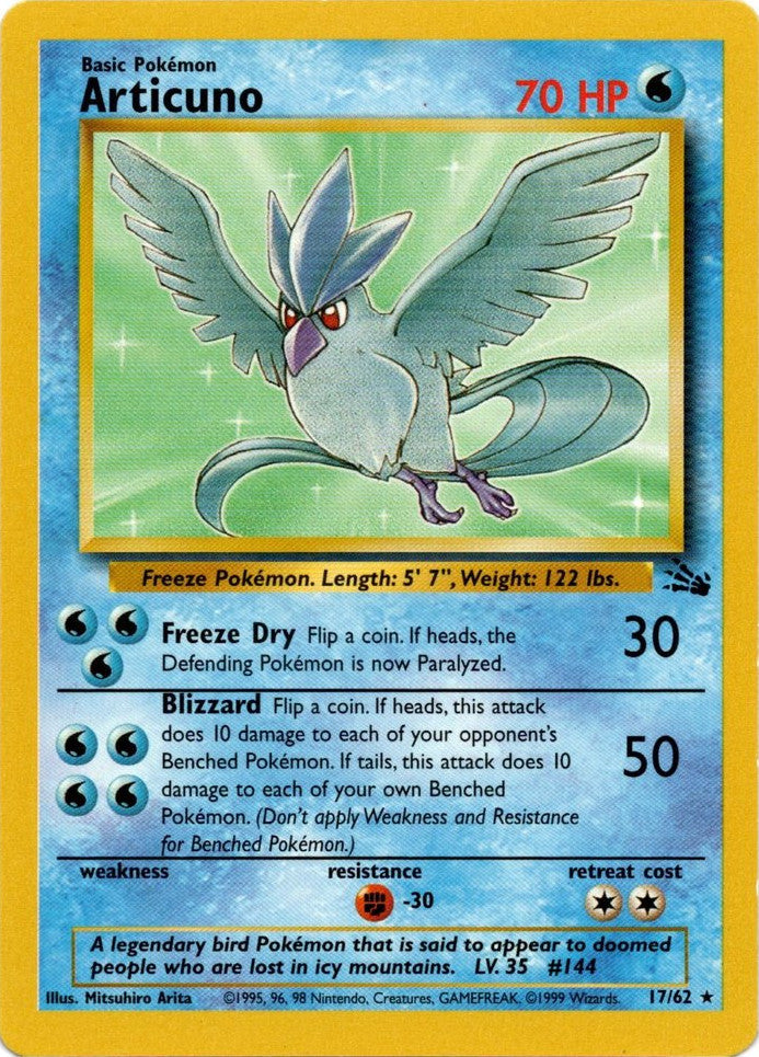 Articuno (17/62) [Fossil Unlimited] | Amazing Games TCG