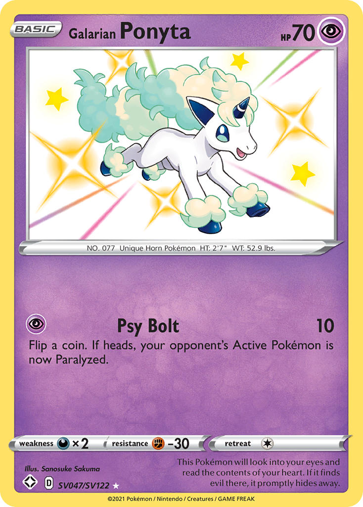 Galarian Ponyta (SV047/SV122) [Sword & Shield: Shining Fates] | Amazing Games TCG