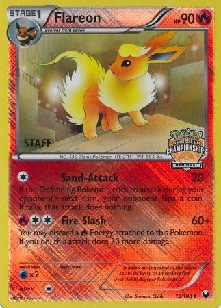 Flareon (12/108) (Regional Championship 2013 Promo Staff) [Black & White: Dark Explorers] | Amazing Games TCG