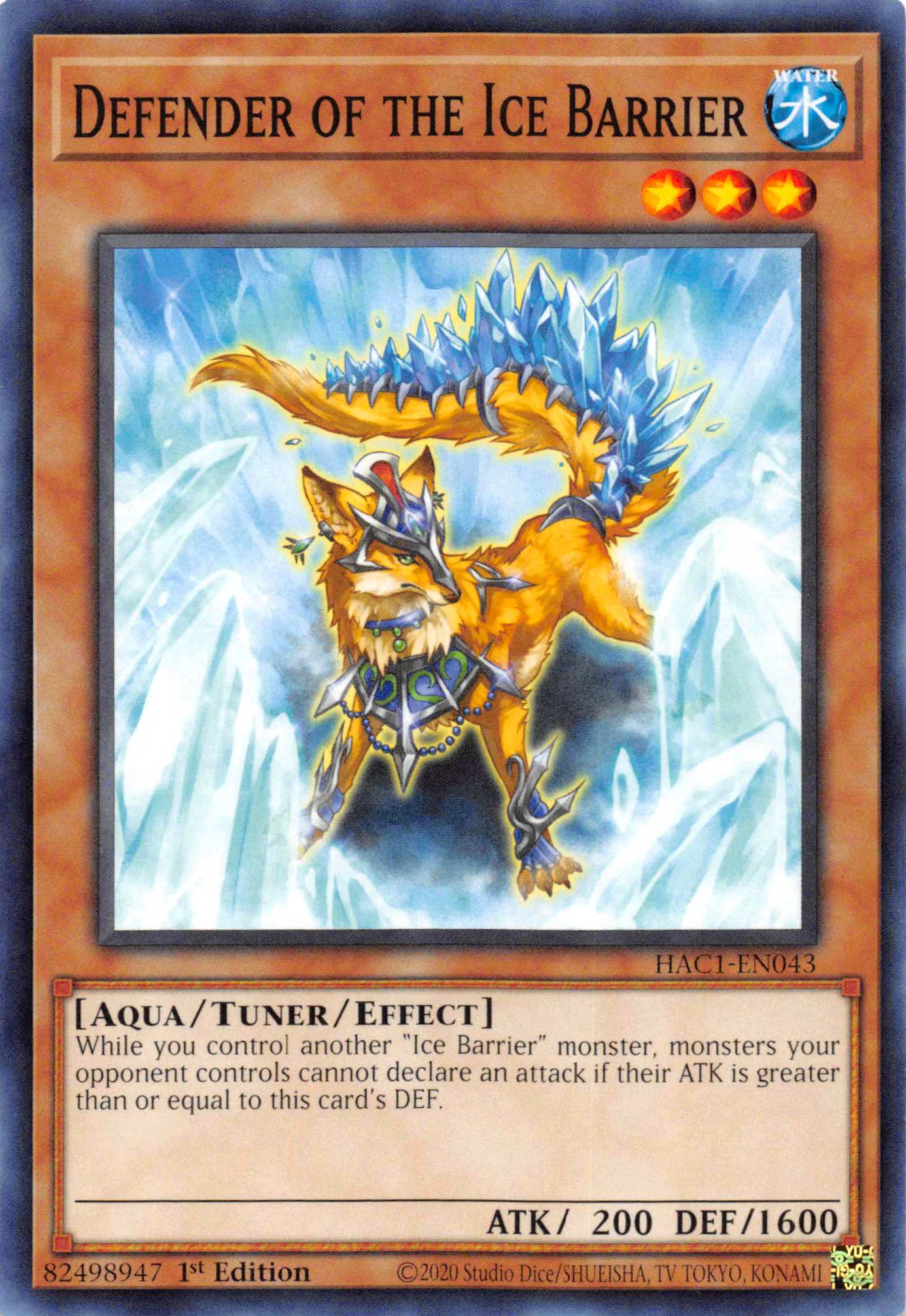 Defender of the Ice Barrier [HAC1-EN043] Common | Amazing Games TCG