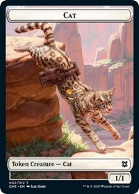 Cat // Goblin Construct Double-sided Token [Zendikar Rising Tokens] | Amazing Games TCG