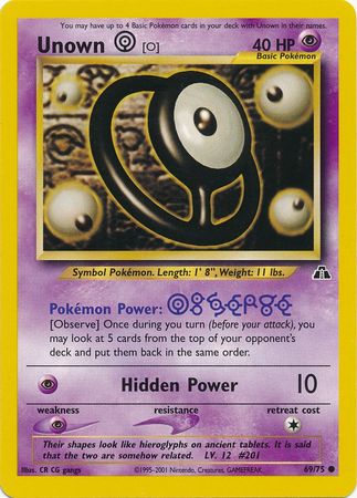 Unown [O] (69/75) [Neo Discovery Unlimited] | Amazing Games TCG