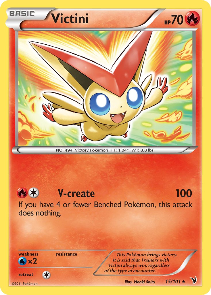 Victini (15/101) (Theme Deck Exclusive) [Black & White: Noble Victories] | Amazing Games TCG