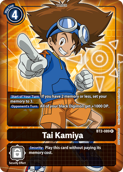 Tai Kamiya [BT2-089] (Buy-A-Box Promo) [Release Special Booster Ver.1.0 Promos] | Amazing Games TCG