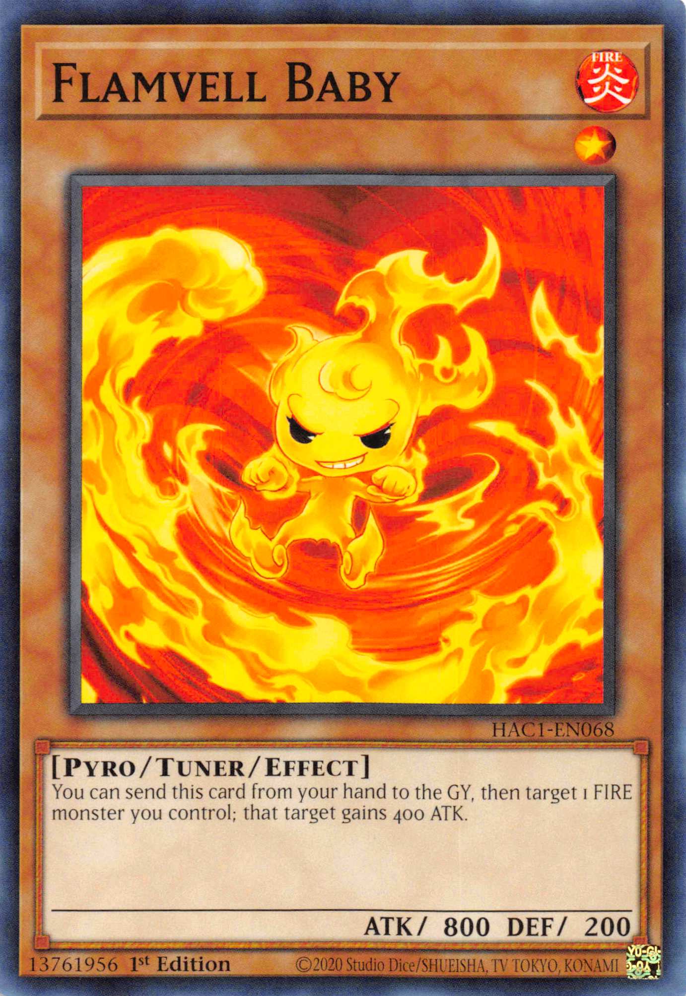 Flamvell Baby [HAC1-EN068] Common | Amazing Games TCG