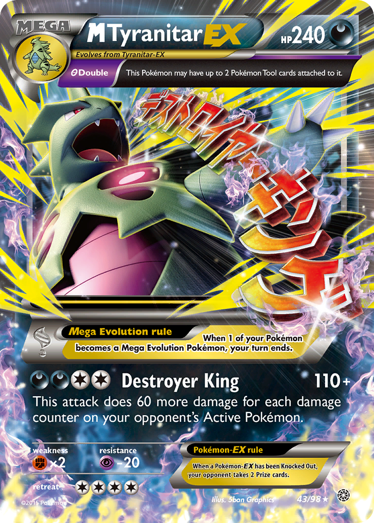 M Tyranitar EX (43/98) [XY: Ancient Origins] | Amazing Games TCG