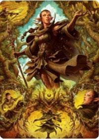 Nissa of Shadowed Boughs 2 Art Card [Zendikar Rising Art Series] | Amazing Games TCG