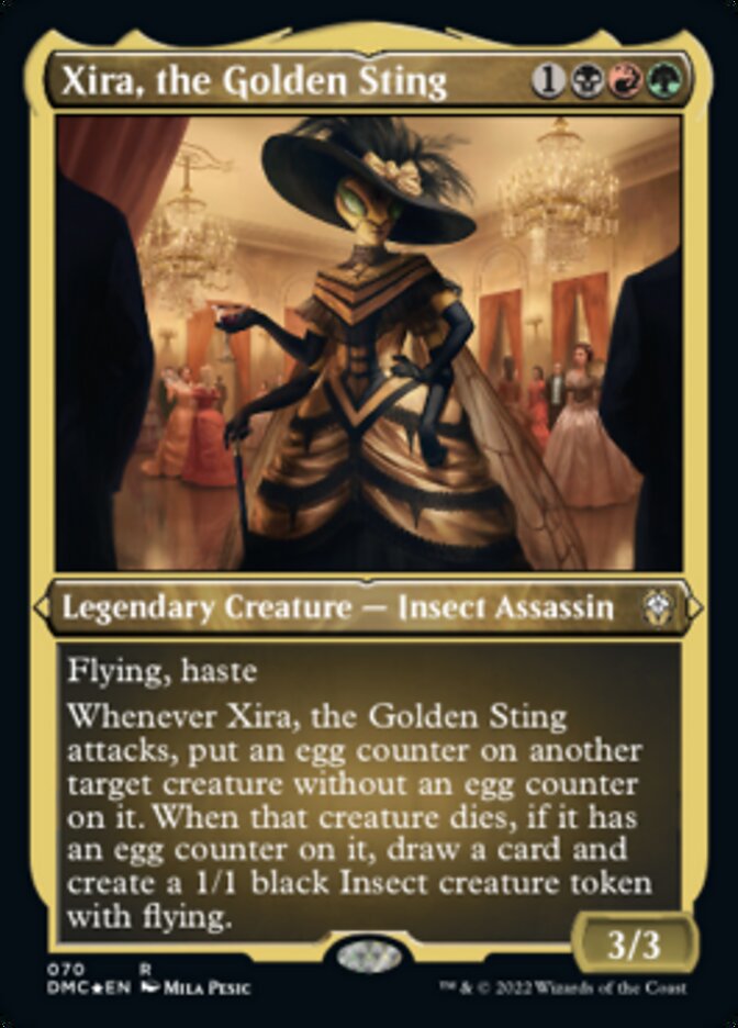 Xira, the Golden Sting (Foil Etched) [Dominaria United Commander] | Amazing Games TCG