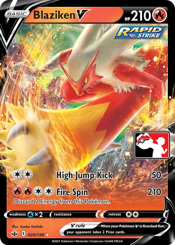 Blaziken V (020/198) [Prize Pack Series One] | Amazing Games TCG