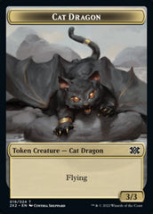 Cat Dragon // Treasure Double-sided Token [Double Masters 2022 Tokens] | Amazing Games TCG