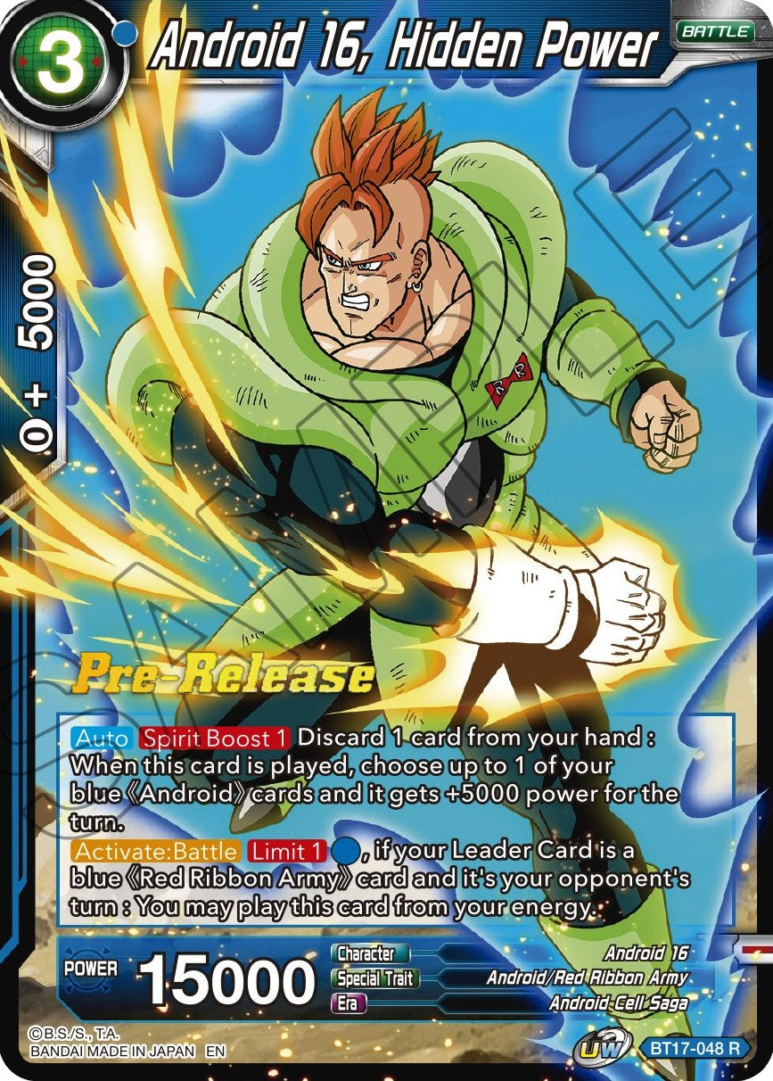 Android 16, Hidden Power (BT17-048) [Ultimate Squad Prerelease Promos] | Amazing Games TCG