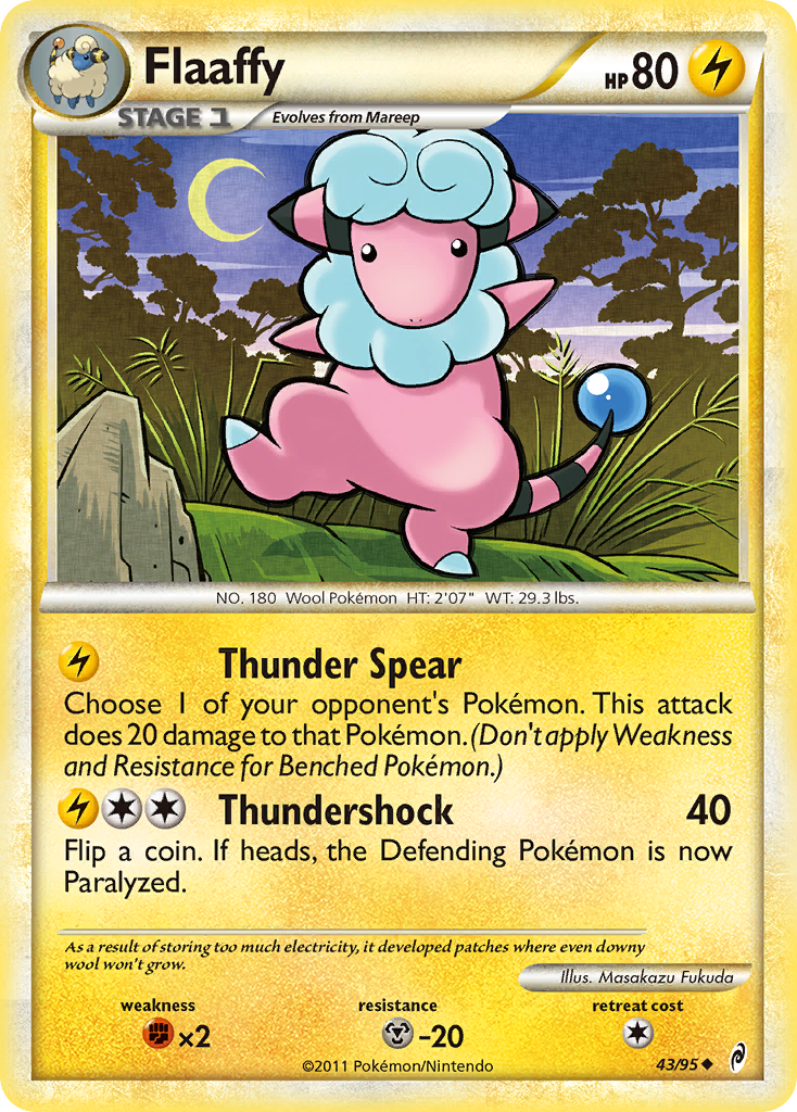 Flaaffy (43/95) [HeartGold & SoulSilver: Call of Legends] | Amazing Games TCG