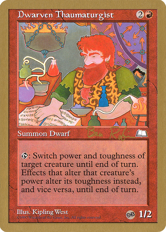 Dwarven Thaumaturgist (Ben Rubin) (SB) [World Championship Decks 1998] | Amazing Games TCG