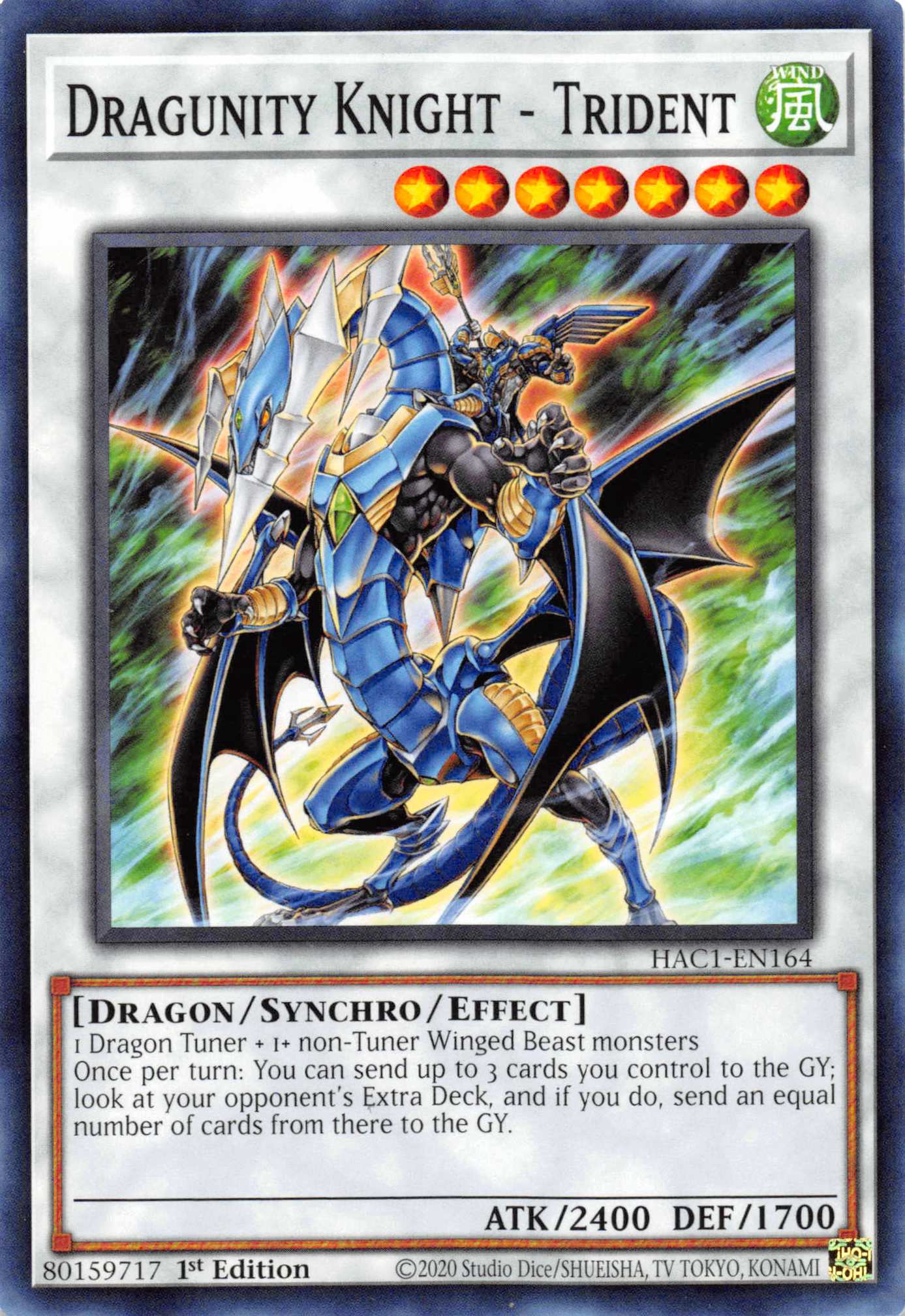 Dragunity Knight - Trident [HAC1-EN164] Common | Amazing Games TCG