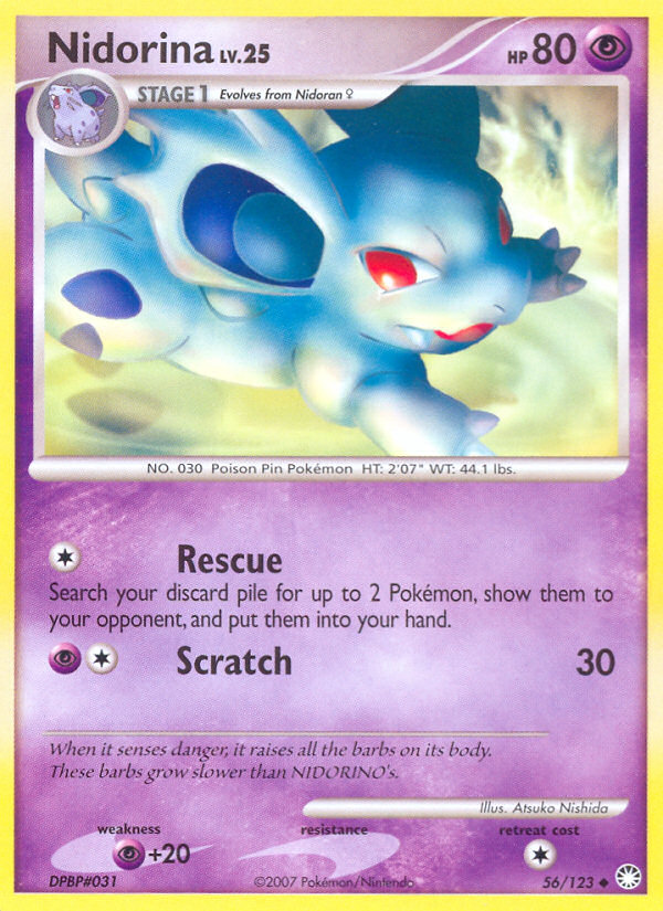 Nidorina (56/123) [Diamond & Pearl: Mysterious Treasures] | Amazing Games TCG