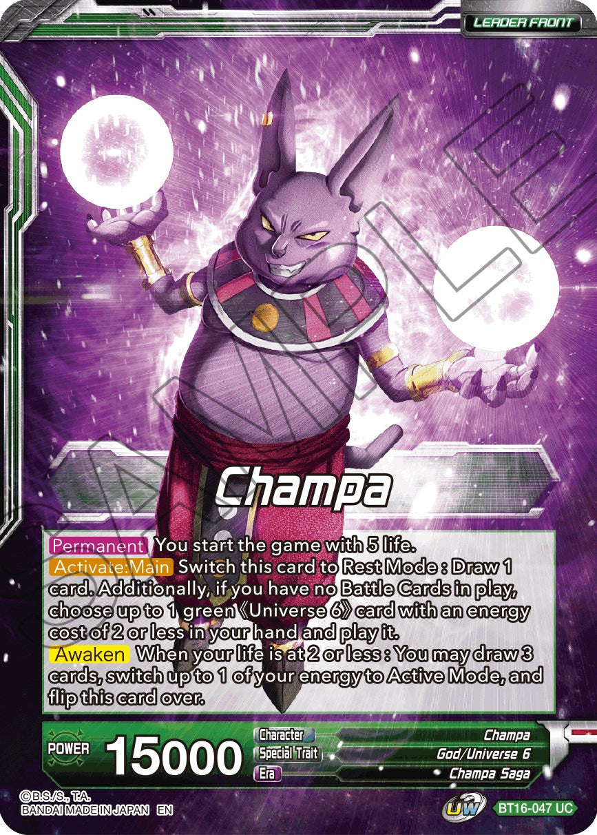 Champa // Champa, Victory at All Costs (BT16-047) [Realm of the Gods Prerelease Promos] | Amazing Games TCG