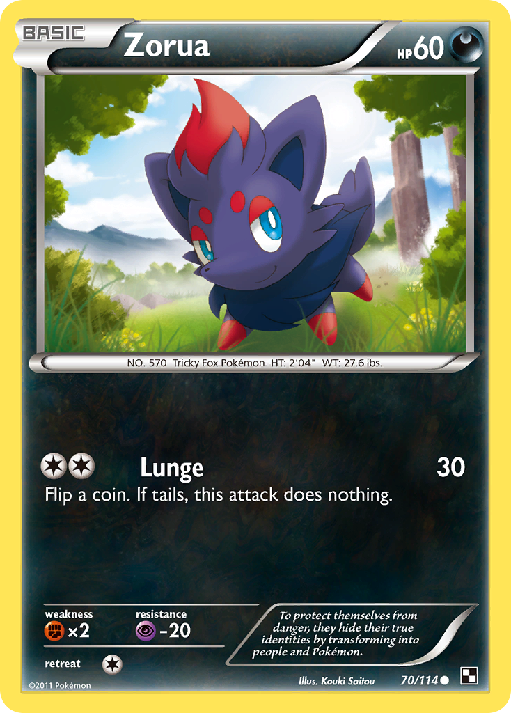 Zorua (70/114) [Black & White: Base Set] | Amazing Games TCG