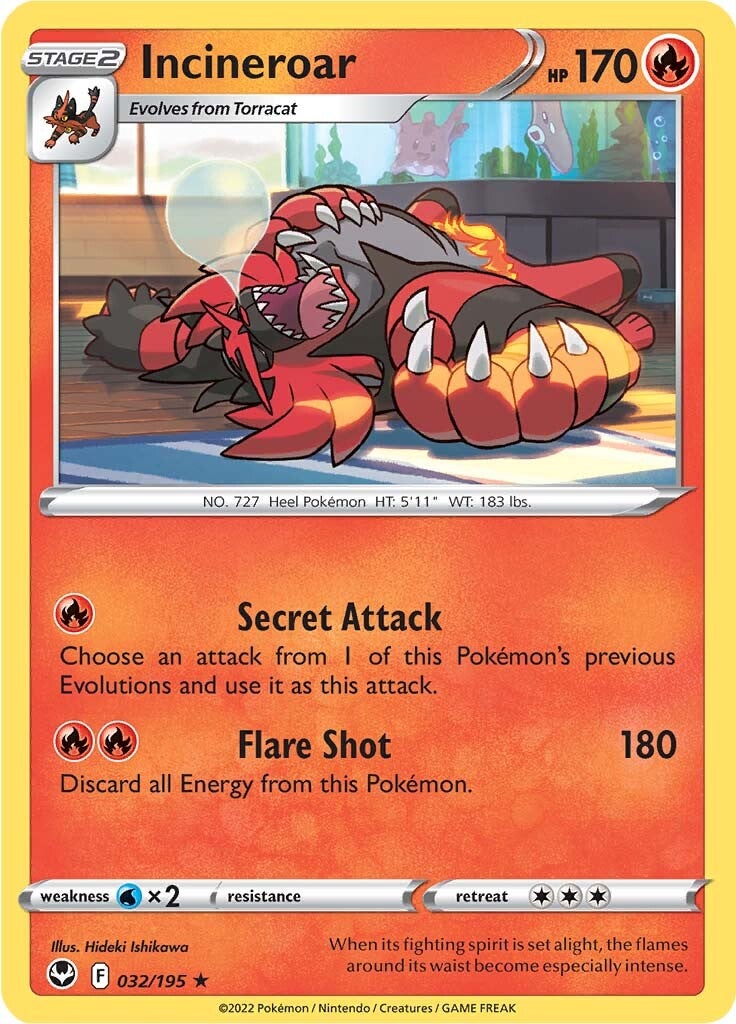 Incineroar (032/195) [Sword & Shield: Silver Tempest] | Amazing Games TCG