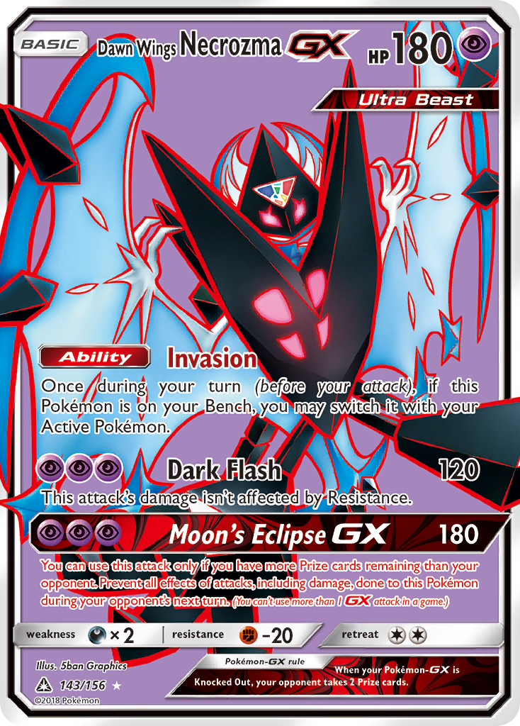 Dawn Wings Necrozma GX (143/156) [Sun & Moon: Ultra Prism] | Amazing Games TCG