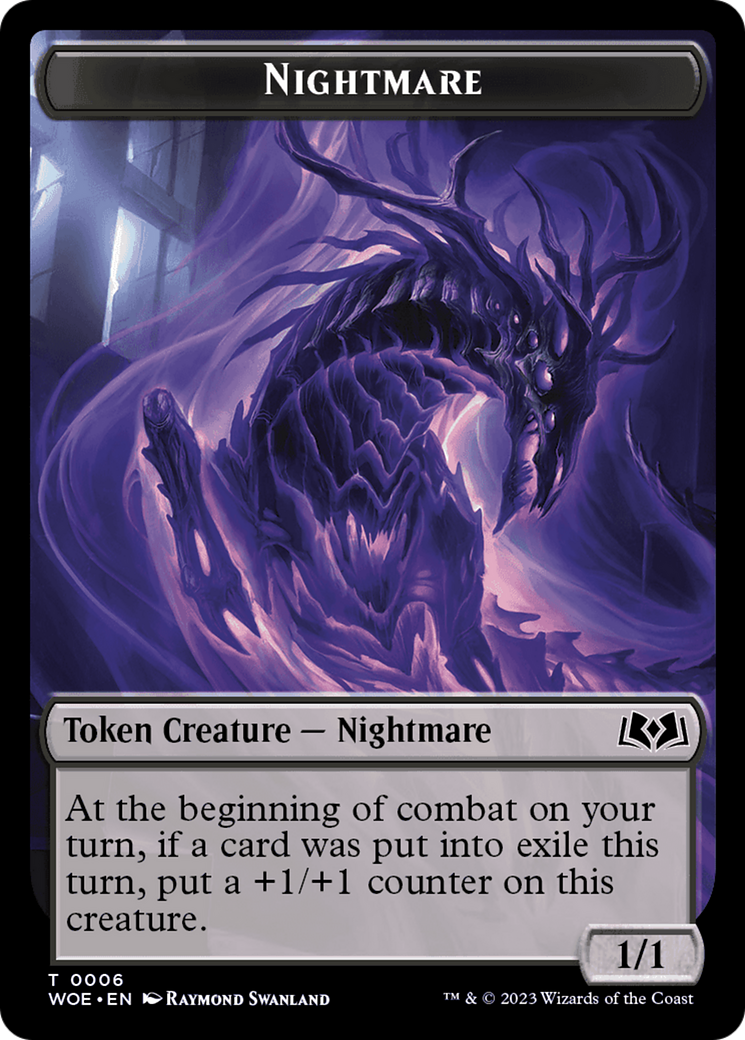 Nightmare // Food (0013) Double-Sided Token [Wilds of Eldraine Tokens] | Amazing Games TCG