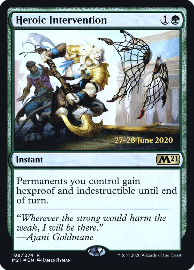 Heroic Intervention  [Core Set 2021 Prerelease Promos] | Amazing Games TCG