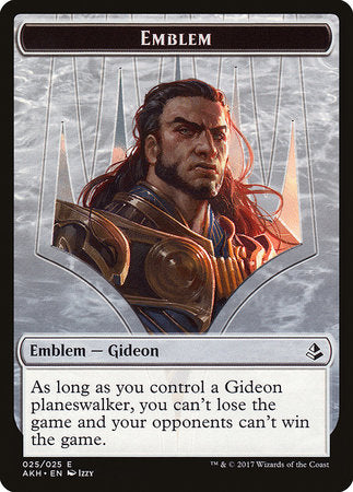 Emblem - Gideon of the Trials [Amonkhet Tokens] | Amazing Games TCG