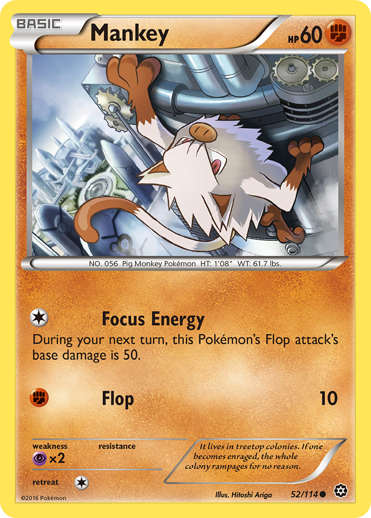 Mankey (52/114) [XY: Steam Siege] | Amazing Games TCG