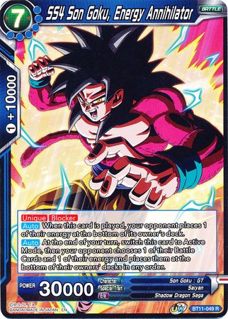SS4 Son Goku, Energy Annihilator (BT11-049) [Vermilion Bloodline] | Amazing Games TCG