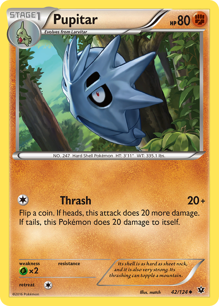 Pupitar (42/124) [XY: Fates Collide] | Amazing Games TCG